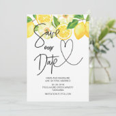 夏のレモンウェディング Save Our Date 招待状 (スタンド正面)