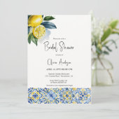 夏のレモン メディテレーニアンのブライズシャワー 招待状 (スタンド正面)
