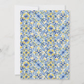 夏のレモン メディテレーニアンのブライズシャワー 招待状 (裏面)