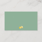 夏のレモン ユーカリ グリーン ブライダルシャワー 英語 エンクロージャーカード (裏面)