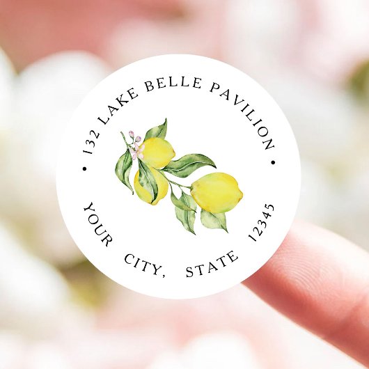 夏のレモン 返送先住所 ラウンドシール