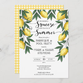夏のレモンBBQからもう少し絞る 招待状