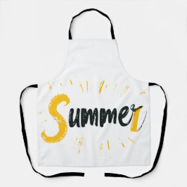 夏のロゴ – 夏文字デザイン エプロン