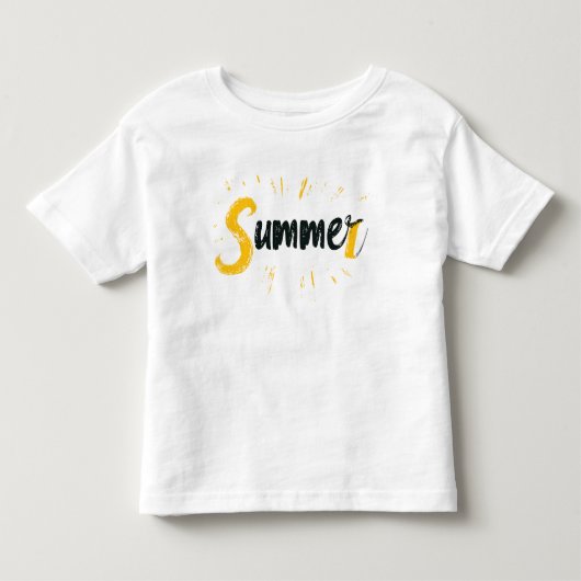 夏のロゴ – 夏文字デザイン トドラーTシャツ (正面)