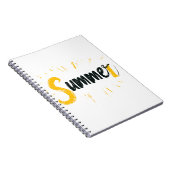 夏のロゴ – 夏文字デザイン ノートブック (右側)