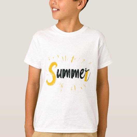 夏のロゴ – 夏文字デザイン Tシャツ (正面)
