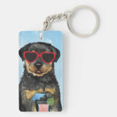 夏のロットワイラー キーホルダー (裏面)