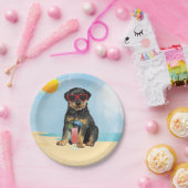 夏のロットワイラー ペーパープレート (パーティー)