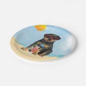 夏のロットワイラー ペーパープレート (アングル)