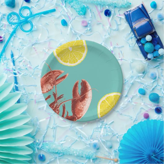 夏のロブスターの沸騰パーティーの水 ペーパープレート (パーティー)