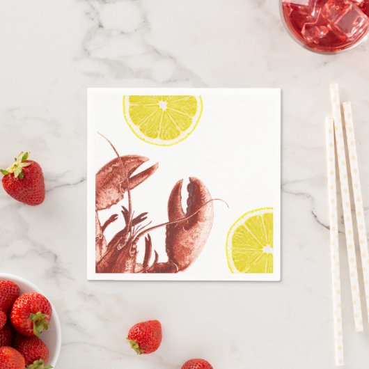 夏のロブスター沸騰パーティー スタンダードカクテルナプキン (インサイチュ)