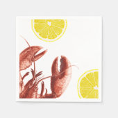 夏のロブスター沸騰パーティー スタンダードカクテルナプキン (正面)