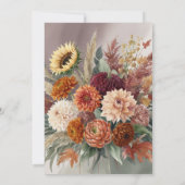 夏のローズガーデンピンクの花80th誕生日 招待状 (裏面)