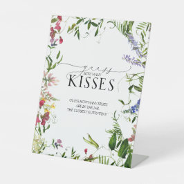 夏のワイルドフラワーの水の色どのように多くのキス 台座サイン