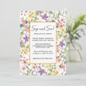 夏のワイルドフラワーの牧場でシップ＆シー ご招待 招待状 (スタンド正面)