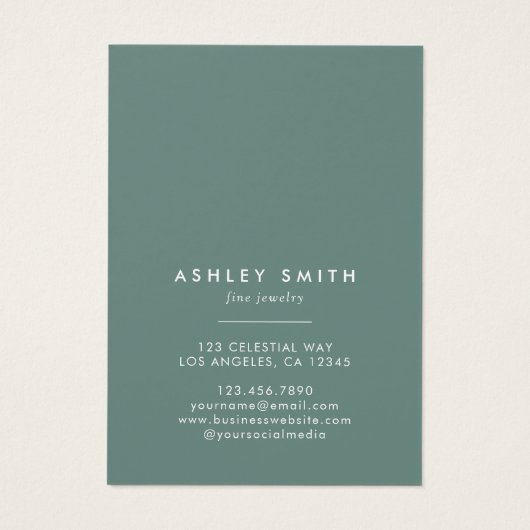 夏のワイルドフラワーイヤリングネックレス表示カード (裏面)