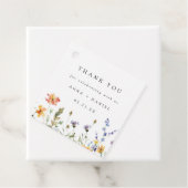 夏のワイルドフラワーガーデン ウェディング フェイバータグ (インサイチュ)