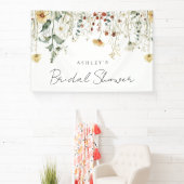 夏のワイルドフラワーガーデン ブライダルシャワー 横断幕 (インサイチュ)