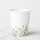 夏のワイルドフラワーガーデン ブライダルシャワー 紙コップ (正面)