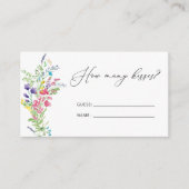 夏のワイルドフラワーゲームの数を推測キス エンクロージャーカード (正面)