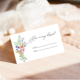 夏のワイルドフラワーゲームの数を推測キス エンクロージャーカード