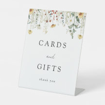 夏のワイルドフラワーフィールドの結婚式のカードとギフト