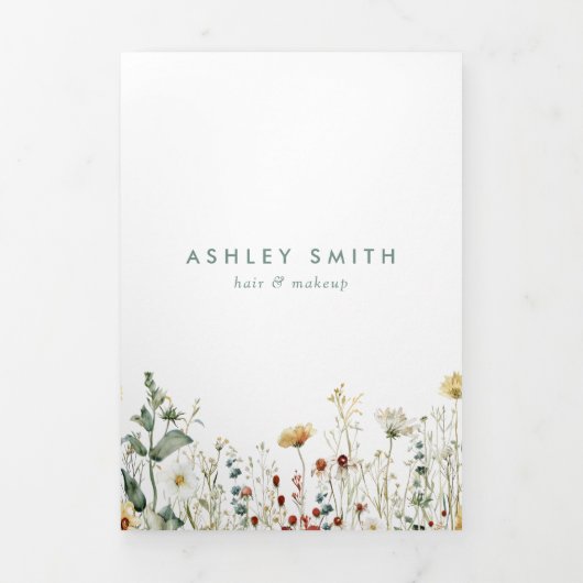 夏のワイルドフラワーフィールドパンフレット 三つ折りプログラム (カバー)