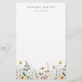 夏のワイルドフラワーフィールド 便箋 (裏面)