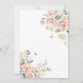 夏のワイルドフラワーブライダルシャワー招待 招待状 (裏面)