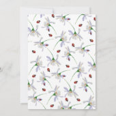 夏のワイルドフラワーブライダルシャワー招待 招待状 (裏面)