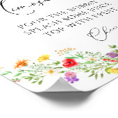 夏のワイルドフラワーミモザ バー ドリンク サイン (角)