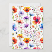 夏のワイルドフラワーリースベビーシャワー 招待状 (裏面)