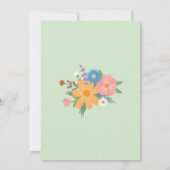 夏のワイルドフラワー写真結婚式の日付を保存 セーブザデート (裏面)