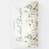 夏のワイルドフラワー畑のブライズシャワー 横断幕 (縦)