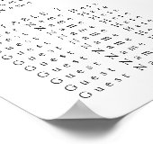 夏のワイルドフラワー畑 ウェディング 席次表 ポスター (角)