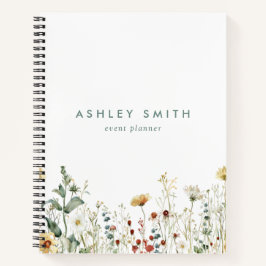 夏のワイルドフラワー畑 ノートブック