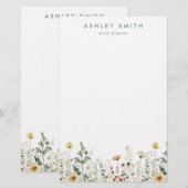 夏のワイルドフラワー畑 便箋 (正面/裏面)