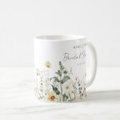 夏のワイルドフラワー フィールド ブライダル シャワーのお favors コーヒーマグカップ (正面右)