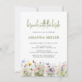 夏のワイルドフラワー ブライダルシャワーブランチの招待状 招待状 (正面)