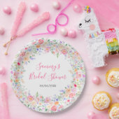 夏のワイルドフラワー ブライダルシャワー ペーパープレート (パーティー)