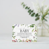 夏のワイルドフラワー ベビーシャワー ブックリクエスト エンクロージャーカード (スタンド正面)