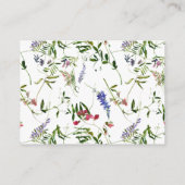 夏のワイルドフラワー ベビーシャワー ブックリクエスト エンクロージャーカード (裏面)