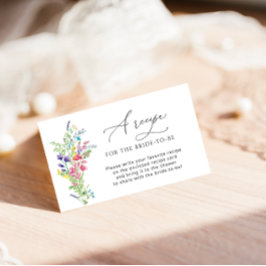 夏のワイルドフラワー　レシピをお持ちください エンクロージャーカード