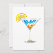 夏のワイングラス飲み物招待状 招待状 (正面)