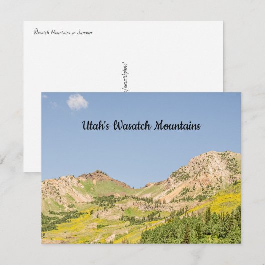 夏のワサッチ山脈 ポストカード (正面/裏面)
