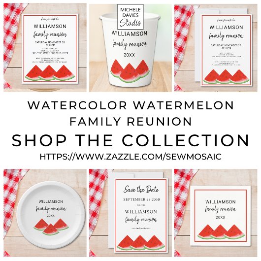 夏のワ watermelon 家族再会 Save The Date 招待状