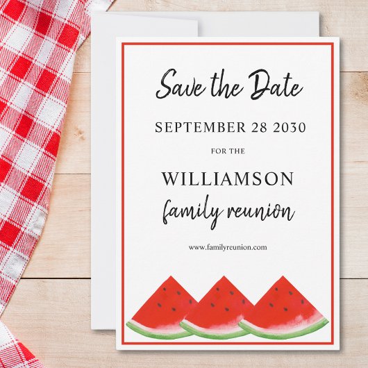 夏のワ watermelon 家族再会 Save The Date 招待状