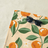 夏のヴィンテージオレンジボホフルーツパーソナライズされた ビーチタオル (インサイチュ)