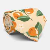 夏のヴィンテージオレンジボホ自然フルーツ ネクタイ (ロール)