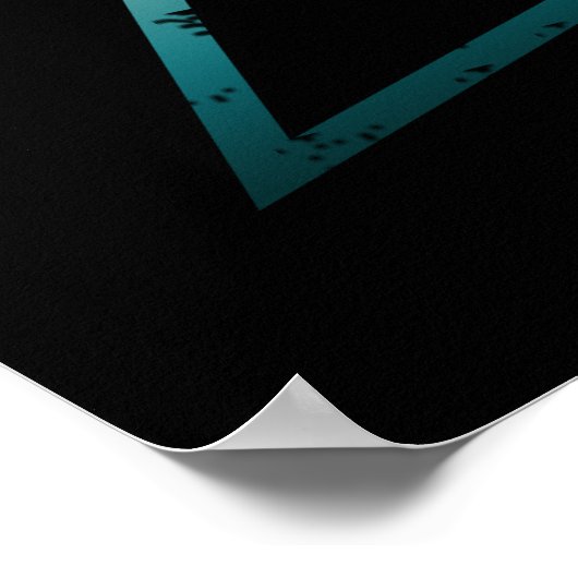 夏のヴィンテージヤシの木レトロな夕日 ポスター (角)